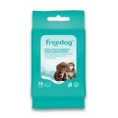 Freedog Toallitas Clorhexidina Pocket 25Ud 18x20Cm