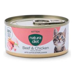 Natura Diet Cat Kitten Beef & Chicken (Boîtes) - 24 x 85 gr