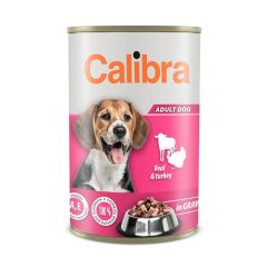 Calibra Dog Premium Beef & Turkey in Gravy (Boîtes) 12 x 1240 gr