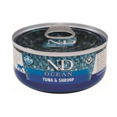 Farmina N&D Cat Ocean Tuna Shrimp (Boîtes) 24 x 70 gr