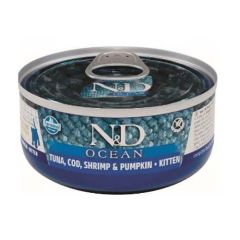 Farmina N&D Kitten Ocean Atún Bacalao & Calabaza (Boîtes) 24 x 70 gr