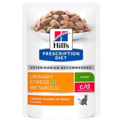 Hill's Feline C/D Urinary Stress + Metabolic(Sachets)