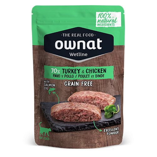 Ownat Wetline Cat Turkey & Chicken (Sachets) 12 x 85 gr