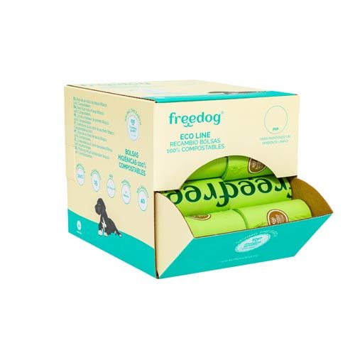 Caja Bolsas Higiénicas Biodegradables Freedog (40 un)