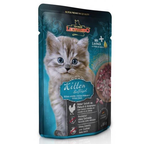 Leonardo Kitten Poultry (Sachets) - 16 x 85 gr.