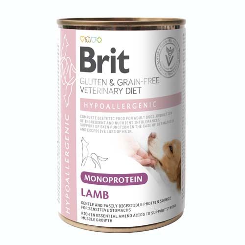 Brit GF Veterinary Diet Dog Hypoallergenic Lamb (Latas) - 400 gr x 6