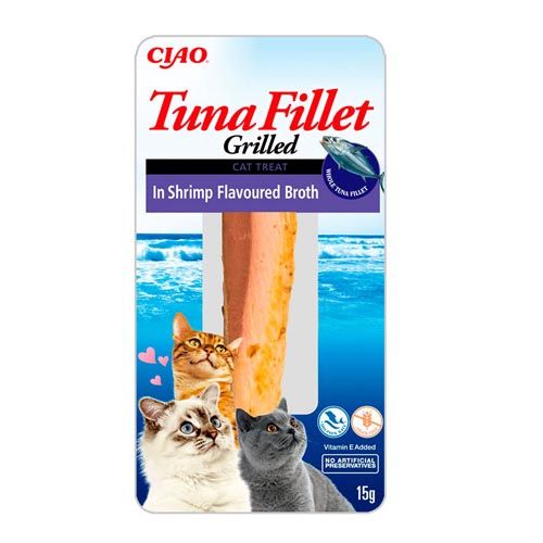 Churu Cat Tuna Fillet in Shrimp Broth - 12 x 15 gr (Expédition 3 - 5 jours)