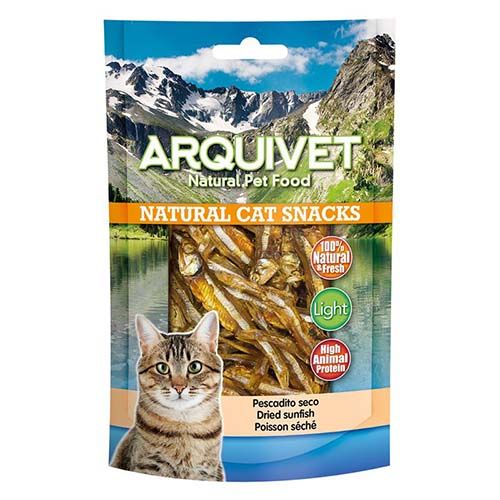 Natural Cat Poisson séché. 50 Grs. (24 sacs/boîte) Arquivet
