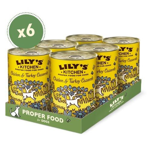 Lily's Kitchen Chicken & Turkey Casserole Tin 6X400 Gr (Expédition 3 - 5 jours)