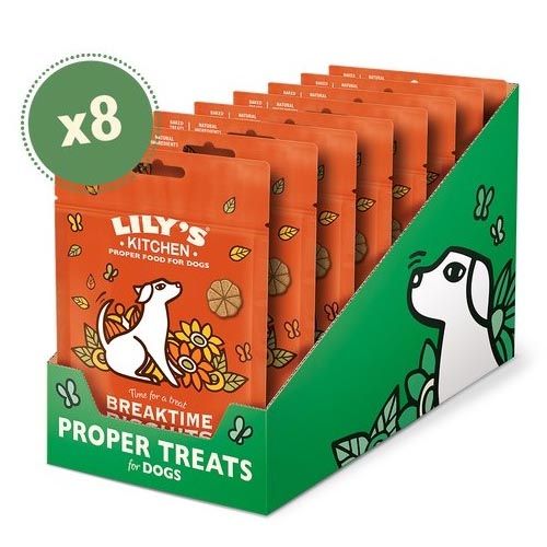 Lily's Kitchen Breaktime Biscuits For Dogs 8X80 Gr (Expédition 3 - 5 jours)