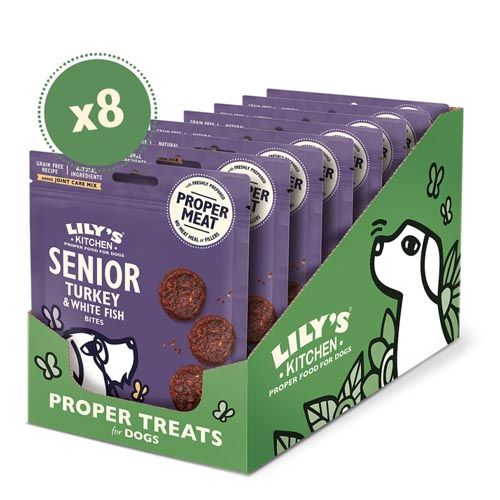 Lily's Kitchen Turkey & White Fish Bites For Senior Dogs 8X70 Gr (Expédition 3 - 5 jours)