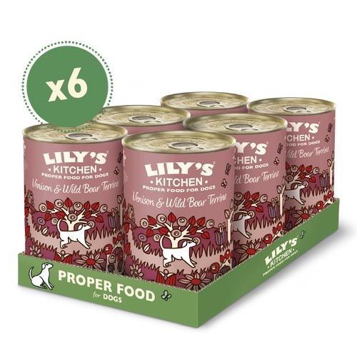 Lily's Kitchen Venison & Wild Boar Terrine Tin 6X400 Gr (Expédition 3 - 5 jours)