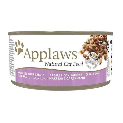Applaws Cat Boîtes Maquereau et sardine(70 gr x 24)
