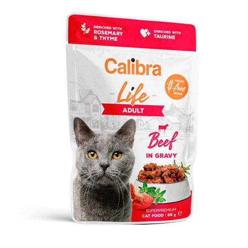 Calibra Cat Life Adult Beef in Gravy (Sachets)
