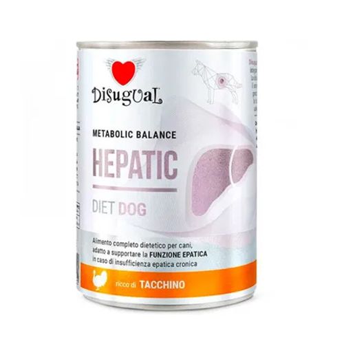 Disugual Dog Diet Hepatic Turkey - 6 x 400 gr