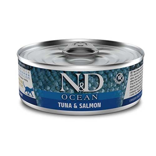 Farmina N&D Cat Ocean Tuna Salmon (Boîtes) 30 x 70 gr