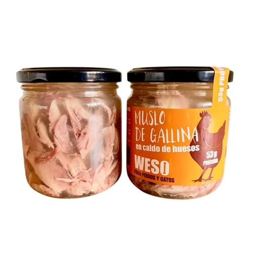 Weso Chicken Thigh in Bone Broth 6 x 400 ml